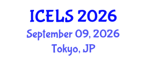 International Conference on Education and Learning Sciences (ICELS) September 09, 2026 - Tokyo, Japan International Conference on Education and Learning Sciences (ICELS) September 09, 2026 - Tokyo, Japan