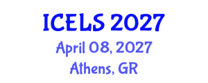 International Conference on Education and Learning Sciences (ICELS) April 08, 2027 - Athens, Greece International Conference on Education and Learning Sciences (ICELS) April 08, 2027 - Athens, Greece