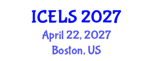 International Conference on Education and Learning Sciences (ICELS) April 22, 2027 - Boston, United States International Conference on Education and Learning Sciences (ICELS) April 22, 2027 - Boston, United States