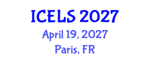 International Conference on Education and Learning Sciences (ICELS) April 19, 2027 - Paris, France International Conference on Education and Learning Sciences (ICELS) April 19, 2027 - Paris, France