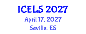 International Conference on Education and Learning Sciences (ICELS) April 17, 2027 - Seville, Spain International Conference on Education and Learning Sciences (ICELS) April 17, 2027 - Seville, Spain