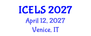 International Conference on Education and Learning Sciences (ICELS) April 12, 2027 - Venice, Italy International Conference on Education and Learning Sciences (ICELS) April 12, 2027 - Venice, Italy