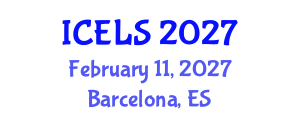 International Conference on Education and Learning Sciences (ICELS) February 11, 2027 - Barcelona, Spain International Conference on Education and Learning Sciences (ICELS) February 11, 2027 - Barcelona, Spain