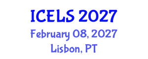 International Conference on Education and Learning Sciences (ICELS) February 08, 2027 - Lisbon, Portugal International Conference on Education and Learning Sciences (ICELS) February 08, 2027 - Lisbon, Portugal