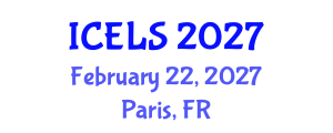 International Conference on Education and Learning Sciences (ICELS) February 22, 2027 - Paris, France International Conference on Education and Learning Sciences (ICELS) February 22, 2027 - Paris, France