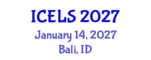 International Conference on Education and Learning Sciences (ICELS) January 14, 2027 - Bali, Indonesia International Conference on Education and Learning Sciences (ICELS) January 14, 2027 - Bali, Indonesia