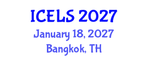 International Conference on Education and Learning Sciences (ICELS) January 18, 2027 - Bangkok, Thailand