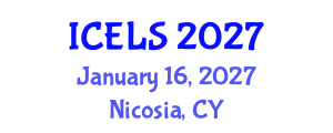 International Conference on Education and Learning Sciences (ICELS) January 16, 2027 - Nicosia, Cyprus International Conference on Education and Learning Sciences (ICELS) January 16, 2027 - Nicosia, Cyprus