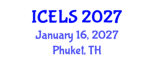 International Conference on Education and Learning Sciences (ICELS) January 16, 2027 - Phuket, Thailand International Conference on Education and Learning Sciences (ICELS) January 16, 2027 - Phuket, Thailand