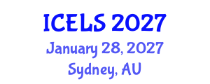 International Conference on Education and Learning Sciences (ICELS) January 28, 2027 - Sydney, Australia International Conference on Education and Learning Sciences (ICELS) January 28, 2027 - Sydney, Australia
