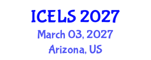 International Conference on Education and Learning Sciences (ICELS) March 03, 2027 - Arizona, United States International Conference on Education and Learning Sciences (ICELS) March 03, 2027 - Arizona, United States