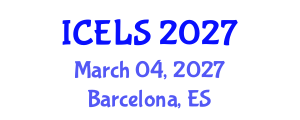 International Conference on Education and Learning Sciences (ICELS) March 04, 2027 - Barcelona, Spain International Conference on Education and Learning Sciences (ICELS) March 04, 2027 - Barcelona, Spain