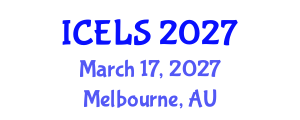 International Conference on Education and Learning Sciences (ICELS) March 17, 2027 - Melbourne, Australia International Conference on Education and Learning Sciences (ICELS) March 17, 2027 - Melbourne, Australia