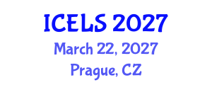 International Conference on Education and Learning Sciences (ICELS) March 22, 2027 - Prague, Czechia International Conference on Education and Learning Sciences (ICELS) March 22, 2027 - Prague, Czechia