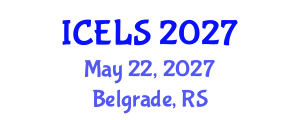 International Conference on Education and Learning Sciences (ICELS) May 22, 2027 - Belgrade, Serbia International Conference on Education and Learning Sciences (ICELS) May 22, 2027 - Belgrade, Serbia