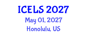 International Conference on Education and Learning Sciences (ICELS) May 01, 2027 - Honolulu, United States International Conference on Education and Learning Sciences (ICELS) May 01, 2027 - Honolulu, United States
