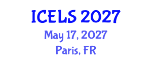 International Conference on Education and Learning Sciences (ICELS) May 17, 2027 - Paris, France International Conference on Education and Learning Sciences (ICELS) May 17, 2027 - Paris, France