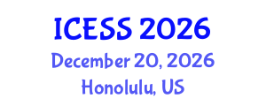 International Conference on Education and Social Sciences (ICESS) December 20, 2026 - Honolulu, United States International Conference on Education and Social Sciences (ICESS) December 20, 2026 - Honolulu, United States