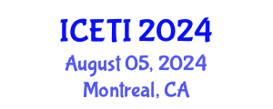 International Conference on Education and Teaching Innovation (ICETI) August 05, 2024 - Montreal, Canada