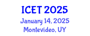 International Conference on Education and Technology (ICET) January 14, 2025 - Montevideo, Uruguay