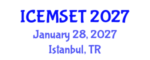 International Conference on Education in Mathematics, Science, Engineering and Technology (ICEMSET) January 28, 2027 - Istanbul, Turkey International Conference on Education in Mathematics, Science, Engineering and Technology (ICEMSET) January 28, 2027 - Istanbul, Turkey