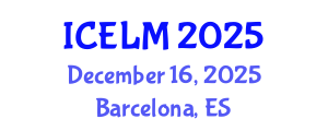 International Conference on Education, Learning and Management (ICELM) December 16, 2025 - Barcelona, Spain