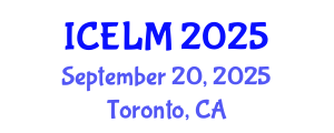 International Conference on Education, Learning and Management (ICELM) September 20, 2025 - Toronto, Canada