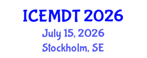 International Conference on Education Media Design and Technology (ICEMDT) July 15, 2026 - Stockholm, Sweden