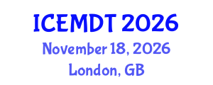 International Conference on Education Media Design and Technology (ICEMDT) November 18, 2026 - London, United Kingdom