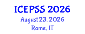 International Conference on Education, Psychology and Social Sciences (ICEPSS) August 23, 2026 - Rome, Italy