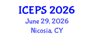 International Conference on Education, Psychology and Society (ICEPS) June 29, 2026 - Nicosia, Cyprus International Conference on Education, Psychology and Society (ICEPS) June 29, 2026 - Nicosia, Cyprus
