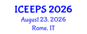 International Conference on Education, Psychology, Economics and Society (ICEEPS) August 23, 2026 - Rome, Italy