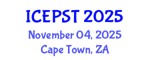 International Conference on Education, Psychology, Society and Tourism (ICEPST) November 04, 2025 - Cape Town, South Africa