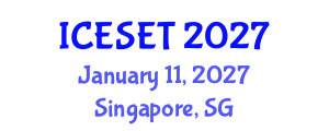 International Conference on Education, Science, Engineering and Technology (ICESET) January 11, 2027 - Singapore, Singapore International Conference on Education, Science, Engineering and Technology (ICESET) January 11, 2027 - Singapore, Singapore