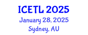 International Conference on Education, Teaching and Learning (ICETL) January 28, 2025 - Sydney, Australia
