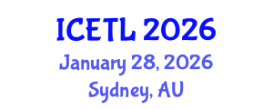 International Conference on Education, Teaching and Learning (ICETL) January 28, 2026 - Sydney, Australia