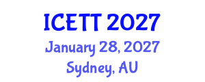International Conference on Education, Teaching and Technology (ICETT) January 28, 2027 - Sydney, Australia International Conference on Education, Teaching and Technology (ICETT) January 28, 2027 - Sydney, Australia