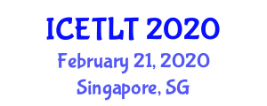 International Conference on Education, Teaching, Learning and Technology (ICETLT) February 21, 2020 - Singapore, Singapore