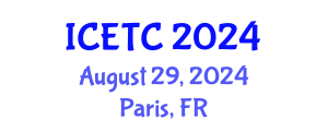 International Conference on Education Technology and Computer (ICETC) August 29, 2024 - Paris, France