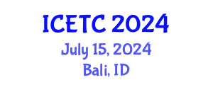 International Conference on Education Technology and Computer (ICETC) July 15, 2024 - Bali, Indonesia