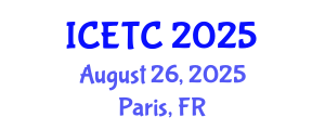 International Conference on Education Technology and Computer (ICETC) August 26, 2025 - Paris, France