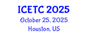 International Conference on Education Technology and Computer (ICETC) October 25, 2025 - Houston, United States