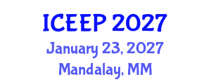 International Conference on Educational and Environmental Psychology (ICEEP) January 23, 2027 - Mandalay, Myanmar International Conference on Educational and Environmental Psychology (ICEEP) January 23, 2027 - Mandalay, Myanmar