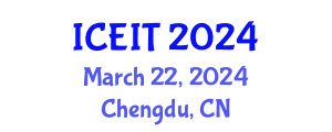 International Conference on Educational and Information Technology (ICEIT) March 22, 2024 - Chengdu, China International Conference on Educational and Information Technology (ICEIT) March 22, 2024 - Chengdu, China