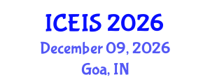International Conference on Educational and Instructional Studies (ICEIS) December 09, 2026 - Goa, India International Conference on Educational and Instructional Studies (ICEIS) December 09, 2026 - Goa, India