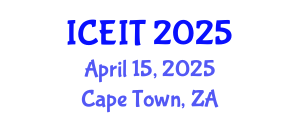 International Conference on Educational and Instructional Technology (ICEIT) April 15, 2025 - Cape Town, South Africa