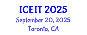 International Conference on Educational and Instructional Technology (ICEIT) September 20, 2025 - Toronto, Canada