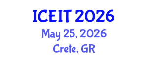 International Conference on Educational and Instructional Technology (ICEIT) May 25, 2026 - Crete, Greece International Conference on Educational and Instructional Technology (ICEIT) May 25, 2026 - Crete, Greece