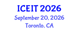 International Conference on Educational and Instructional Technology (ICEIT) September 20, 2026 - Toronto, Canada