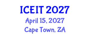 International Conference on Educational and Instructional Technology (ICEIT) April 15, 2027 - Cape Town, South Africa International Conference on Educational and Instructional Technology (ICEIT) April 15, 2027 - Cape Town, South Africa